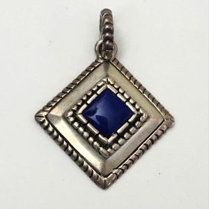 1980s Carol Felley Sterling Silver and Lapis Lazuli Pendant